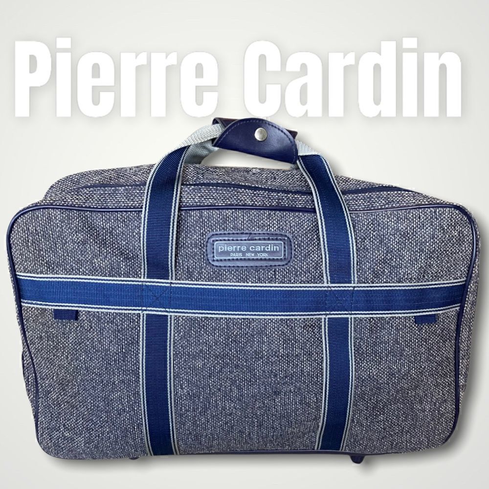 Pierre Cardin, Vintage Tweed Luggage Large Weekender Carry On Travel Bag Unisex